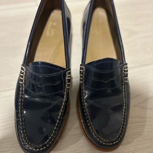 G.H. Bass Women Weejuns Penny Loafers Navy Parent Leather